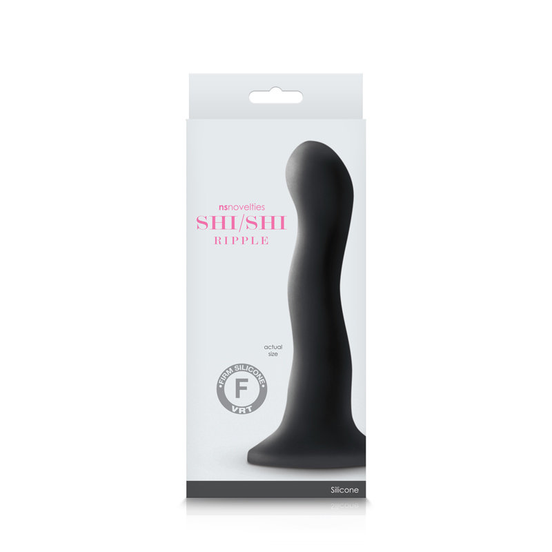 Фаллоимитатор черный волнистый Shi/Shi - Ripple - 6 Dildo - Black